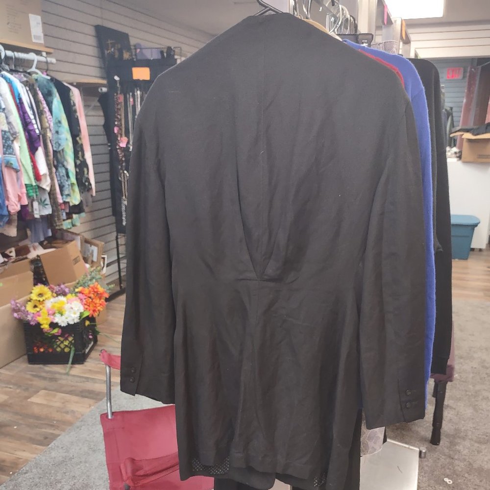 Black blazer from Byblos, Italian size 40, equiv. to 8/9 in US size.  USED
